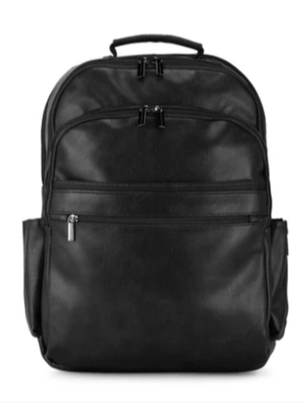 Bugatti Valentino Men's Black Vegan Leather Backpack  New